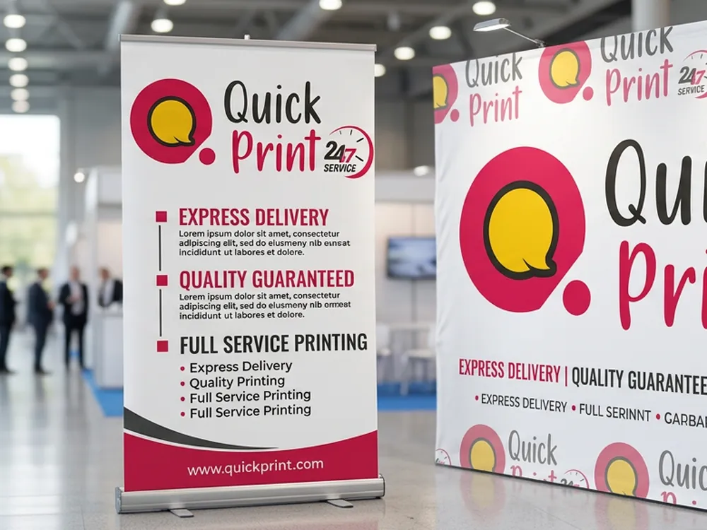 Standees & Flex Banners — close-up of print quality and finish